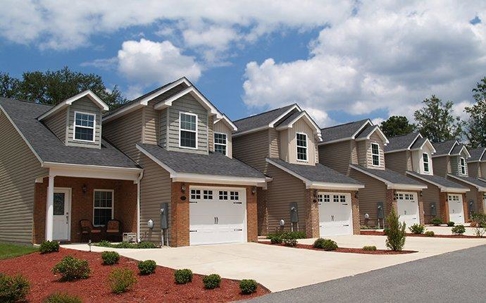 Multi-unit row of housing.